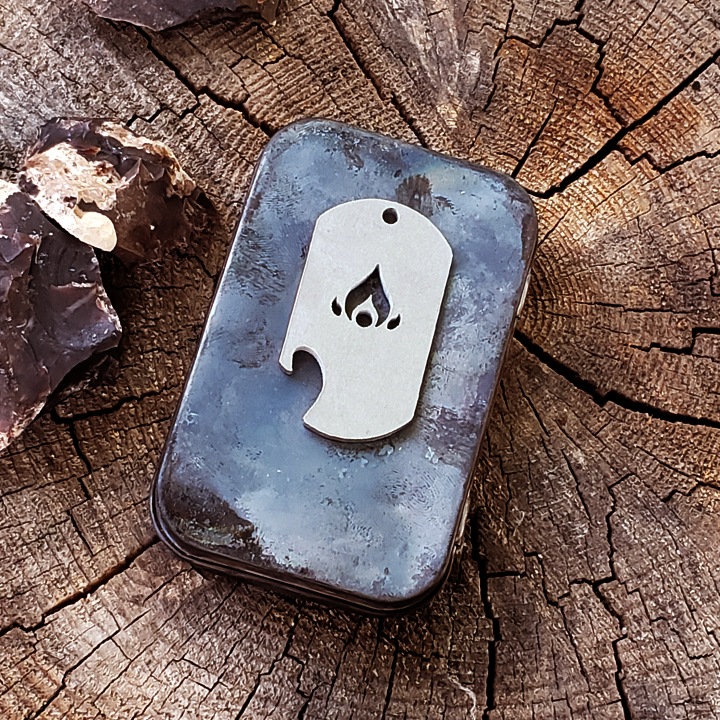 Emberlit Flint and Steel - Dog Tag